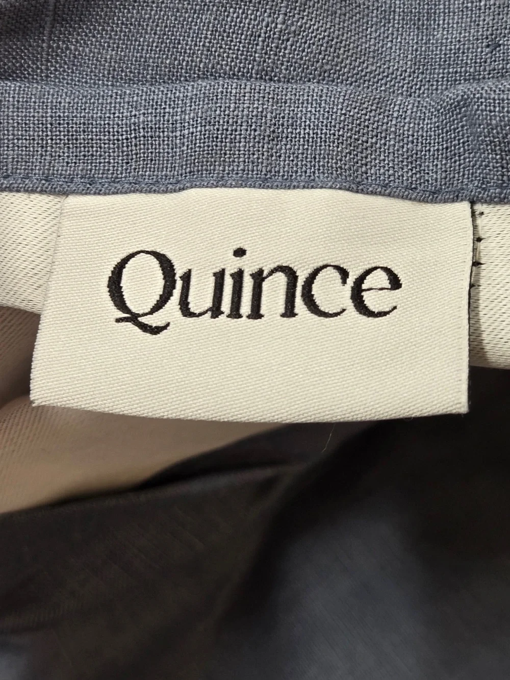 NWT QUINCE Set Of 2 48x96 European Linen True Blackout Curtains Chambray 9020